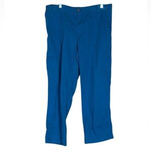Carhartt Ripstock boot cut 8-pocket cargo scrub pants Teal blue size Large